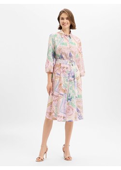 Marc Cain Sukienka damska z bluzką Kobiety Bawełna (100%) bzowy wzorzysty ze sklepu vangraaf w kategorii Sukienki - zdjęcie 188531927