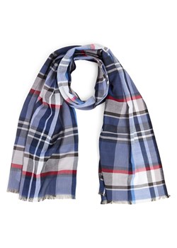 Nils Sundström Szalik męski Mężczyźni Bawełna (100%) granatowy w kratkę ze sklepu vangraaf w kategorii Szaliki męskie - zdjęcie 188531949