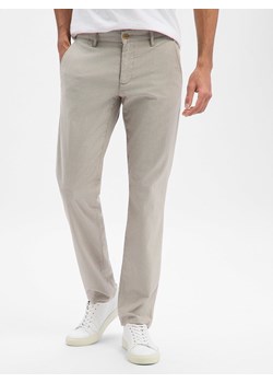 Alberto Męskie spodnie materiałowe - Lou-J Mężczyźni Bawełna taupe wypukły wzór tkaniny ze sklepu vangraaf w kategorii Spodnie męskie - zdjęcie 188531959