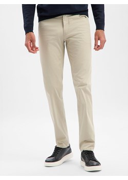BRAX Męskie spodnie materiałowe - Cadiz Mężczyźni Bawełna beżowy jednolity ze sklepu vangraaf w kategorii Spodnie męskie - zdjęcie 188531976