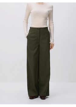 Reserved - Spodnie z szeroką nogawką - zielony ze sklepu Reserved w kategorii Spodnie damskie - zdjęcie 188534638