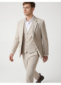 Reserved - Kamizelka garniturowa - beżowy ze sklepu Reserved w kategorii Kamizelki męskie - zdjęcie 188534779