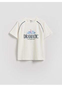 Reserved - T-shirt Lilo i Stitch - złamana biel ze sklepu Reserved w kategorii Bluzki dziewczęce - zdjęcie 188534868