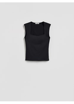 Reserved - Gładki top - czarny ze sklepu Reserved w kategorii Bluzki damskie - zdjęcie 188534926