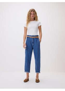 Reserved - Jeansy paperbag - niebieski ze sklepu Reserved w kategorii Jeansy damskie - zdjęcie 188535238