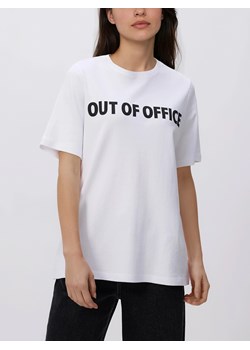 Reserved - T-shirt z nadrukiem - biały ze sklepu Reserved w kategorii Bluzki damskie - zdjęcie 188535458