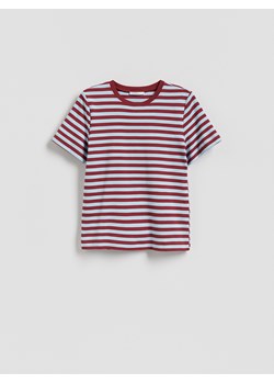 Reserved - T-shirt z bawełny merceryzowanej - jasnoniebieski ze sklepu Reserved w kategorii Bluzki damskie - zdjęcie 188535798