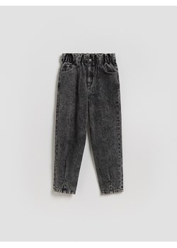 Reserved - Jeansy paperbag - szary ze sklepu Reserved w kategorii Spodnie dziewczęce - zdjęcie 188536278