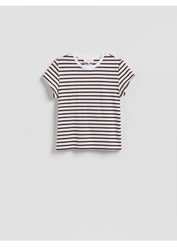 Reserved - T-shirt z domieszką jedwabiu - wielobarwny ze sklepu Reserved w kategorii Bluzki damskie - zdjęcie 188536866