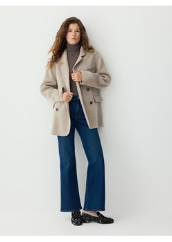 Reserved - Wełniana marynarka handmade - jasnoszary ze sklepu Reserved w kategorii Marynarki damskie - zdjęcie 188537025