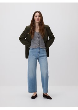 Reserved - Kardigan z wiskozą - szary ze sklepu Reserved w kategorii Swetry damskie - zdjęcie 188537068