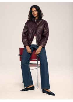 Reserved - Kurtka z imitacji skóry - burgundowy ze sklepu Reserved w kategorii Kurtki damskie - zdjęcie 188537167