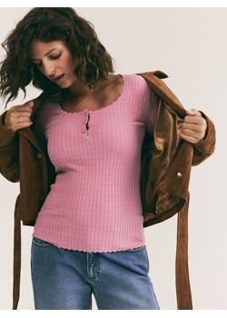 Reserved - Sweter z wiskozy - brudny róż ze sklepu Reserved w kategorii Swetry damskie - zdjęcie 188537226