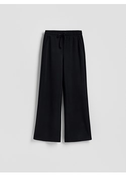 Reserved - Spodnie z szeroką nogawką - czarny ze sklepu Reserved w kategorii Spodnie damskie - zdjęcie 188537555