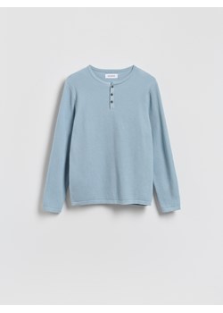 Reserved - Strukturalny sweter z bawełny - jasnoniebieski ze sklepu Reserved w kategorii Swetry męskie - zdjęcie 188537758