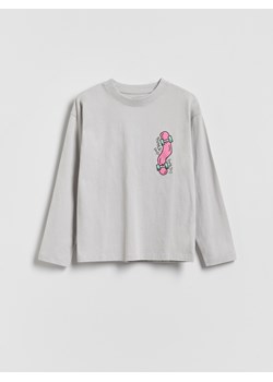 Reserved - Longsleeve z nadrukiem - jasnoszary ze sklepu Reserved w kategorii Bluzy chłopięce - zdjęcie 188537816