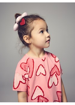 Reserved - Wzorzysty t-shirt - różowy ze sklepu Reserved w kategorii Bluzki dziewczęce - zdjęcie 188537967