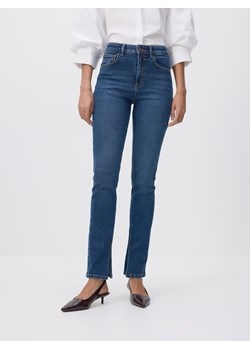 Reserved - Jeansy slim fit high waist - granatowy ze sklepu Reserved w kategorii Jeansy damskie - zdjęcie 188538056