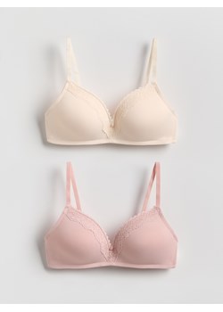 Reserved - Modulowany biustonosz 2 pack - pastelowy róż ze sklepu Reserved w kategorii Biustonosze - zdjęcie 188538148