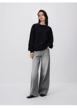 Reserved - Gładka bluza z bawełną - czarny ze sklepu Reserved w kategorii Bluzy damskie - zdjęcie 188538315