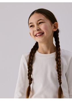 Reserved - Gładka koszulka - złamana biel ze sklepu Reserved w kategorii Bluzki dziewczęce - zdjęcie 188538575