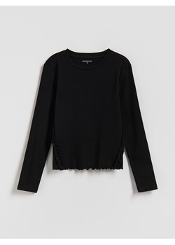 Reserved - Bluzka z falbanką - czarny ze sklepu Reserved w kategorii Bluzki dziewczęce - zdjęcie 188538687