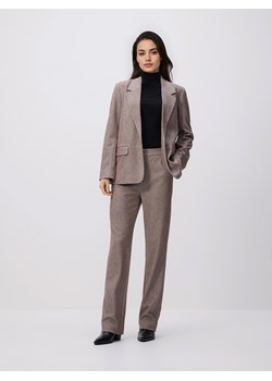 Reserved - Marynarka z dodatkiem wiskozy - ciemnobrązowy ze sklepu Reserved w kategorii Marynarki damskie - zdjęcie 188539075