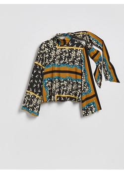 Reserved - Wzorzysta bluzka z wiązaniem - wielobarwny ze sklepu Reserved w kategorii Bluzki damskie - zdjęcie 188539088