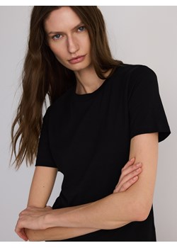 Reserved - T-shirt regular - czarny ze sklepu Reserved w kategorii Bluzki damskie - zdjęcie 188539386