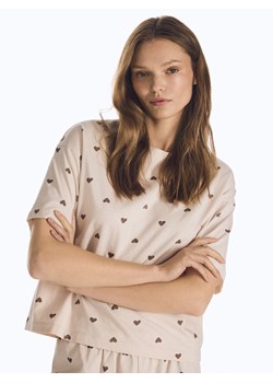 Reserved - Dwuczęściowa piżama w serca - kremowy ze sklepu Reserved w kategorii Piżamy damskie - zdjęcie 188539566