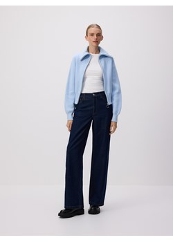 Reserved - Kardigan z zapięciem na zamek - jasnoniebieski ze sklepu Reserved w kategorii Swetry damskie - zdjęcie 188539605