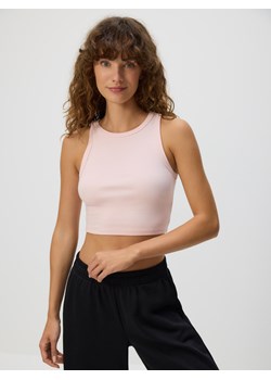 Reserved - Bawełniany top - pastelowy róż ze sklepu Reserved w kategorii Bluzki damskie - zdjęcie 188539628