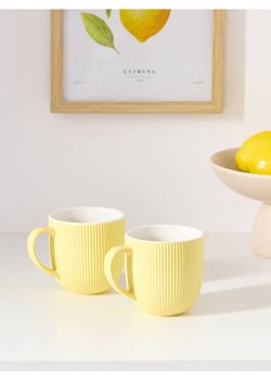 Sinsay - Kubki z ryflowanymi ściankami 2 pack - żółty ze sklepu Sinsay w kategorii Kubki - zdjęcie 188542417