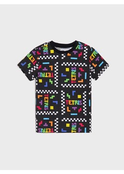 Sinsay - Koszulka z nadrukiem Tetris - czarny ze sklepu Sinsay w kategorii T-shirty chłopięce - zdjęcie 188542418