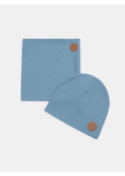 Sinsay - Zestaw: Prążkowana czapka z kominem - szary ze sklepu Sinsay w kategorii Czapki dziecięce - zdjęcie 188542525