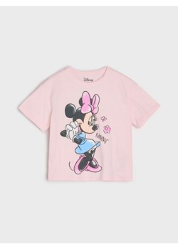 Sinsay - Bawełniana koszulka z nadrukiem Minnie Mouse - różowy ze sklepu Sinsay w kategorii Bluzki dziewczęce - zdjęcie 188542666