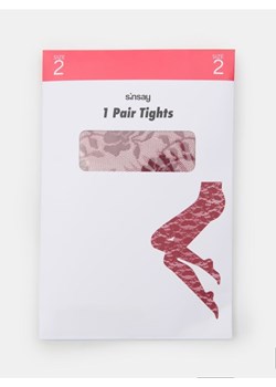 Sinsay - Rajstopy ze wzorem - bordowy ze sklepu Sinsay w kategorii Rajstopy - zdjęcie 188542699