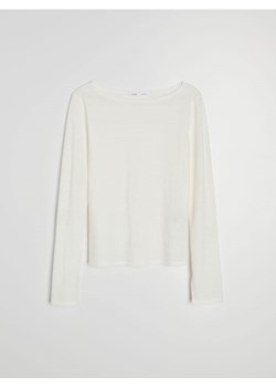 Sinsay - Strukturalna bluzka - kremowy ze sklepu Sinsay w kategorii Bluzki damskie - zdjęcie 188542758