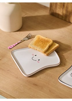 Sinsay - Talerz z nadrukiem w kształcie tosta - wielobarwny ze sklepu Sinsay w kategorii Talerze - zdjęcie 188542787