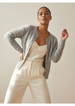 Sinsay - Kardigan z dekoracyjnym splotem - szary ze sklepu Sinsay w kategorii Swetry damskie - zdjęcie 188542828