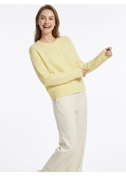 Sinsay - Kardigan z dekoracyjnym splotem - żółty ze sklepu Sinsay w kategorii Swetry damskie - zdjęcie 188542829