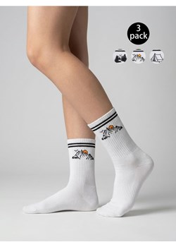 Sinsay - Zestaw skarpetek z górskimi motywami 3 pack - biały ze sklepu Sinsay w kategorii Skarpetki damskie - zdjęcie 188542916