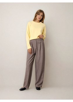 Sinsay - Spodnie wide leg - beżowy ze sklepu Sinsay w kategorii Spodnie damskie - zdjęcie 188542958