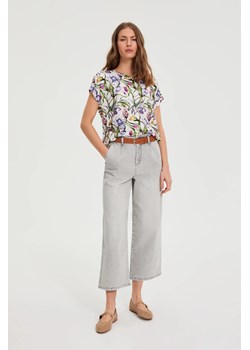 Jeansy z szerokimi nogawkami szare ze sklepu Moodo.pl w kategorii Jeansy damskie - zdjęcie 188543219