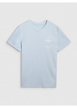 Męski t-shirt z nadrukiem 4F 4FRSS25TTSHM2688 - niebieski ze sklepu Sportstylestory.com w kategorii T-shirty męskie - zdjęcie 188544279