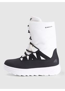 Damskie buty zimowe śniegowce INUA 4F 4FRAW25FSBSF041 - białe ze sklepu Sportstylestory.com w kategorii Śniegowce damskie - zdjęcie 188544527