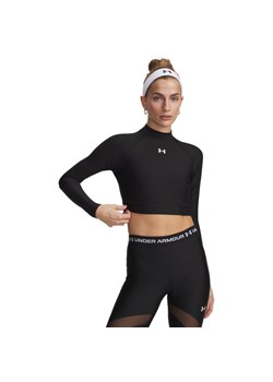 Damski longsleeve treningowy Under Armour HeatGear Crop Mock LS - czarny ze sklepu Sportstylestory.com w kategorii Bluzki damskie - zdjęcie 188544588