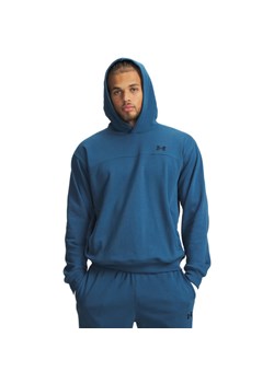Męska bluza dresowa nierozpinana z kapturem Under Armour UA Rival Lightweight - niebieska ze sklepu Sportstylestory.com w kategorii Bluzy męskie - zdjęcie 188544637