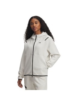 Damska bluza treningowa rozpinana z kapturem Under Armour Unstoppable Fleece FZ - biała ze sklepu Sportstylestory.com w kategorii Bluzy damskie - zdjęcie 188544858