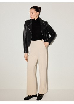 Mohito - Beżowe spodnie wide leg - beżowy ze sklepu Mohito w kategorii Spodnie damskie - zdjęcie 188545156